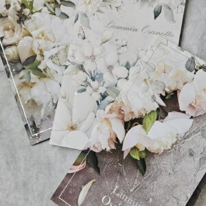 Kaksiosainen Osanotto kortti